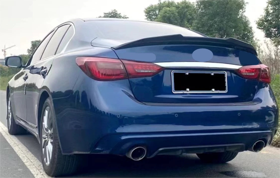 Glossy Black Rear Spoiler Wing for Infiniti Q50 Sedan 2014-2024