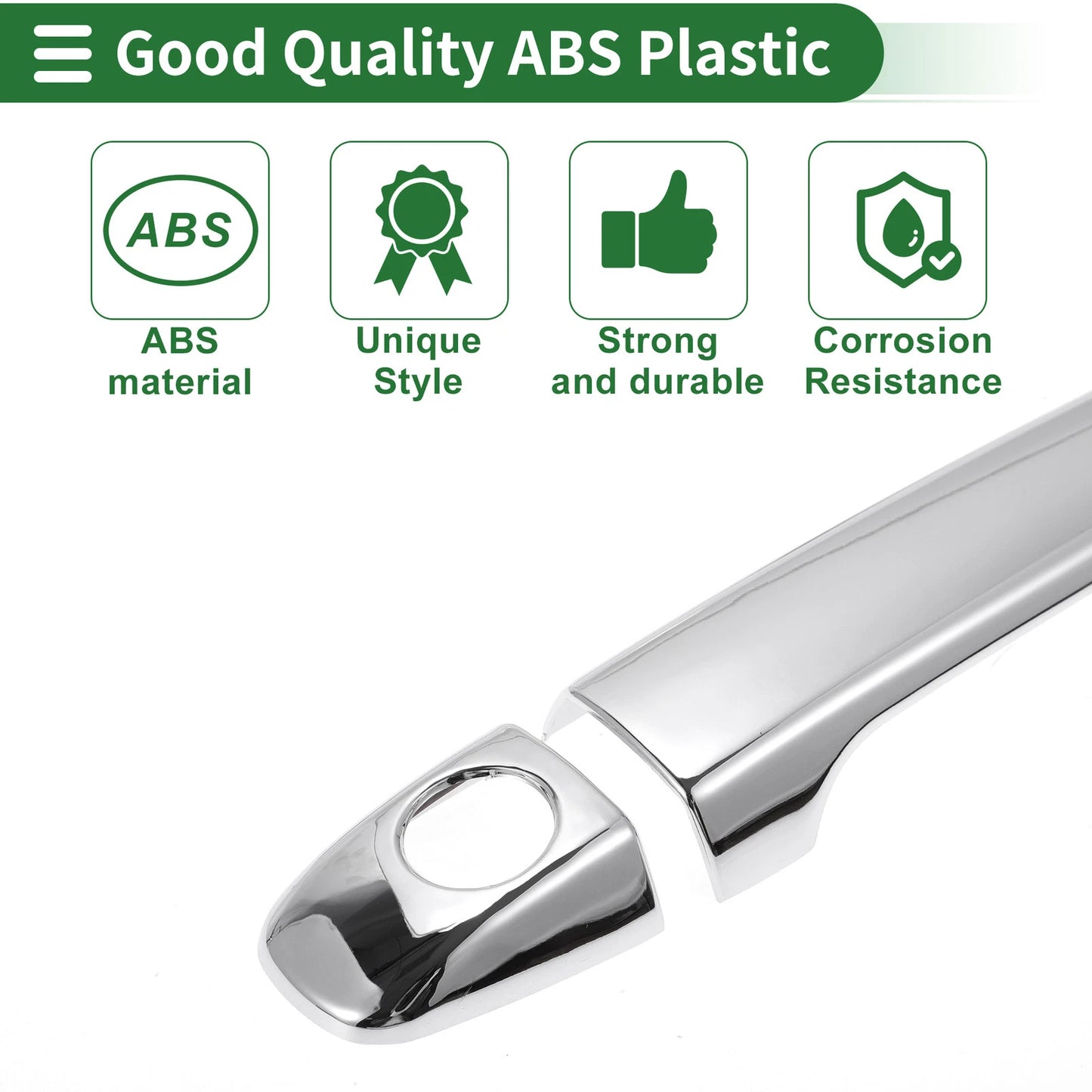 Silver Tone Door Handle Cover Trim for Subaru Outback (2012-2019)
