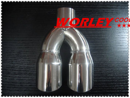 2.2" Exhaust Tip Dual Round Slant Outlet