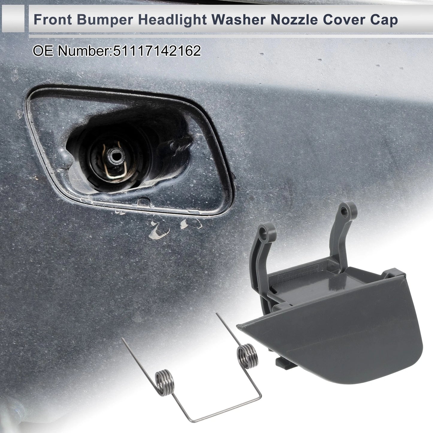 Bumper Headlight Washer Nozzle Cover for BMW 750i (Unpainted)