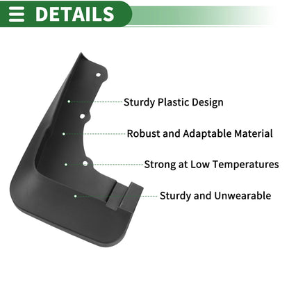 Mud Flaps Splash Guards 1 Set for Mitsubishi Outlander (2015-2020)