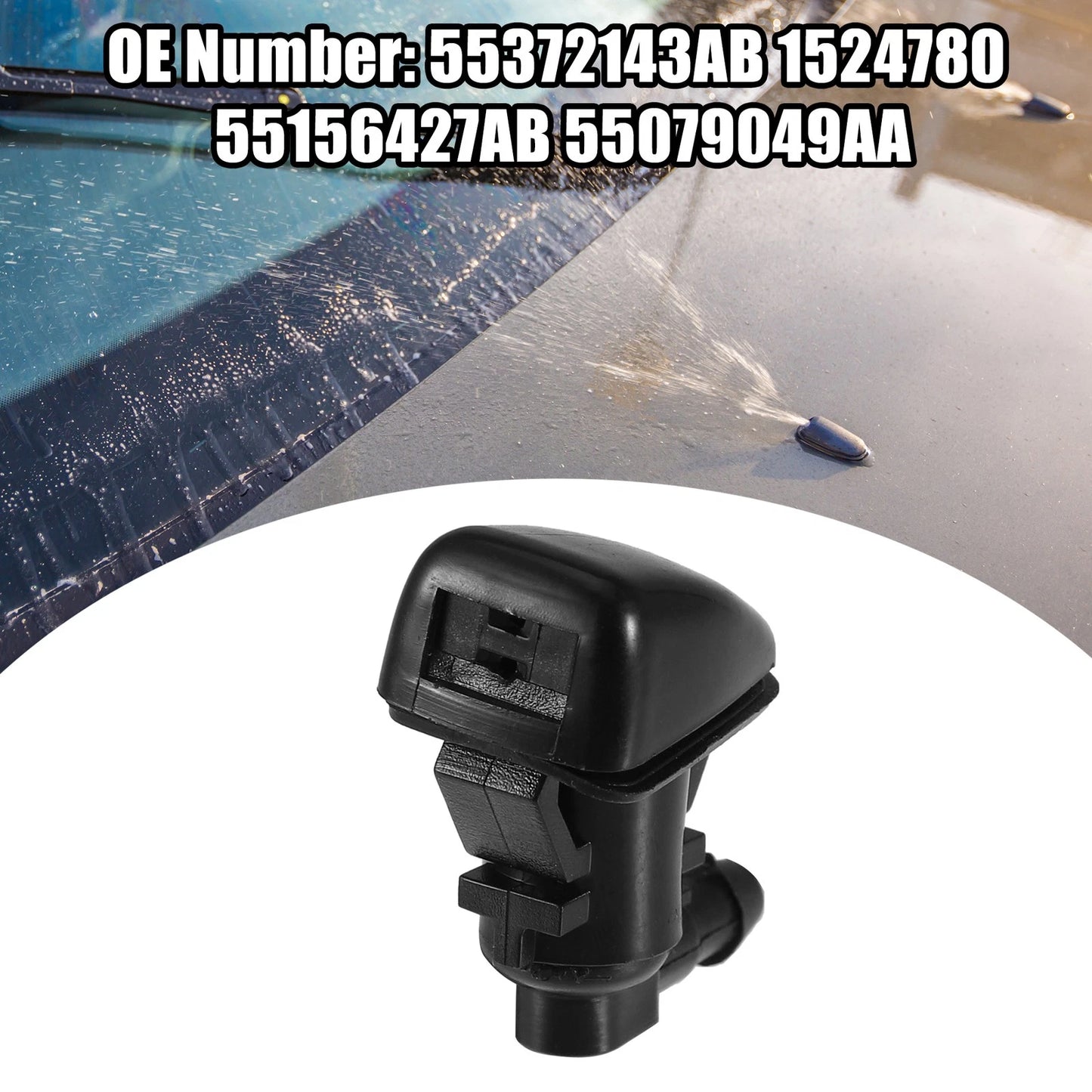 2 x Windshield Washer Nozzles for Jeep Grand Cherokee (2005-2016)