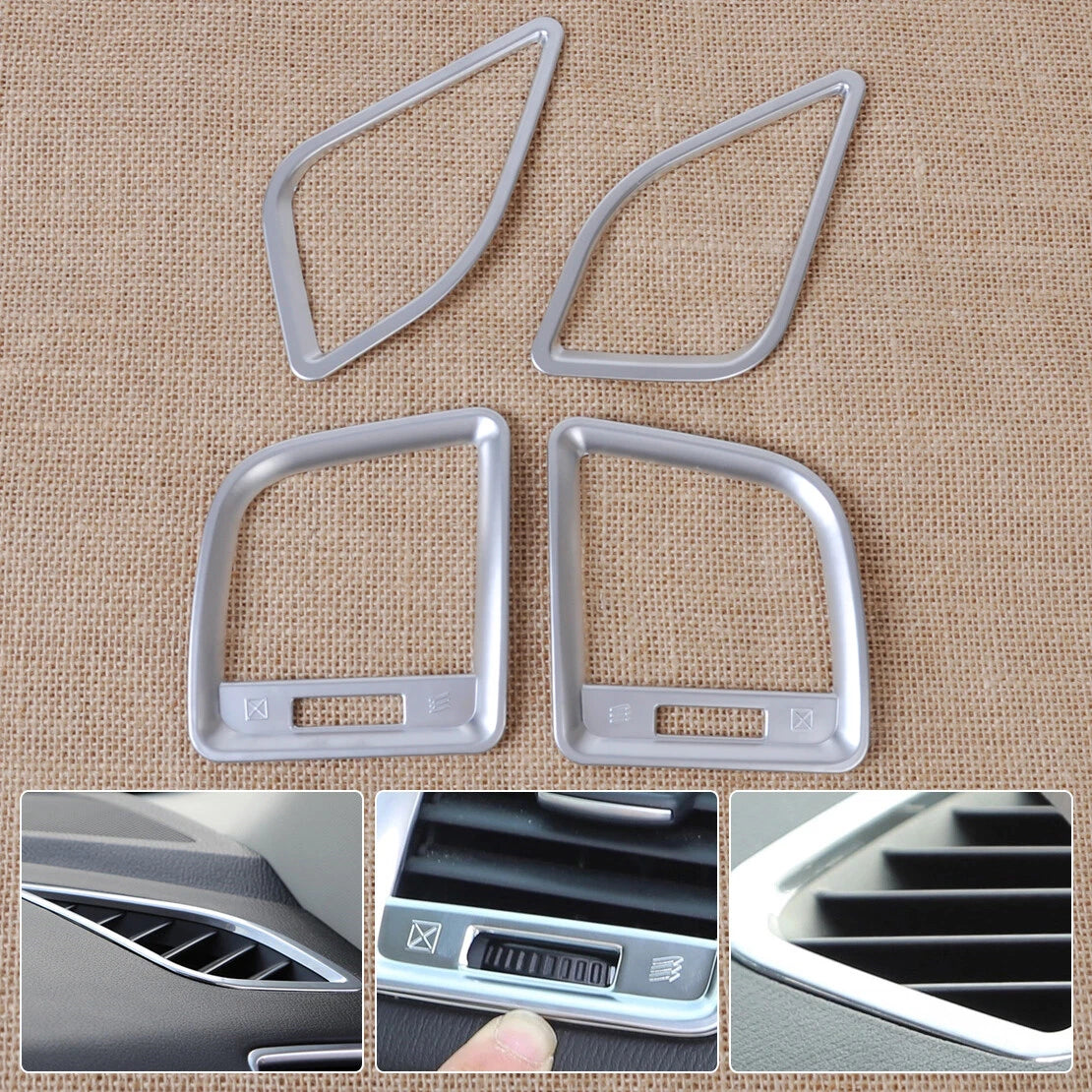 4 x Chrome Air Condition Vent Trim Covers for Mazda CX-5 (2012-2016)