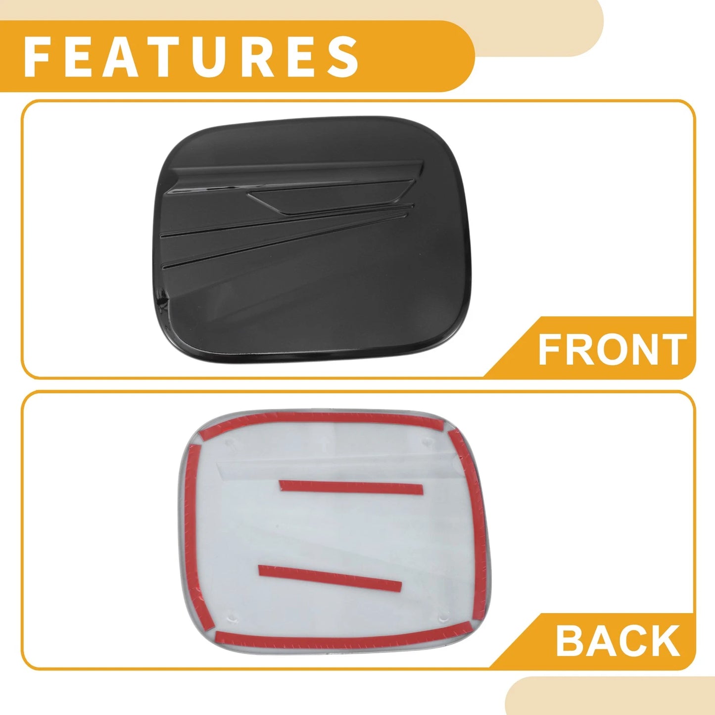 Fuel Tank Door Cap for Toyota Highlander 2022-2025 Gas Tank Flap Black