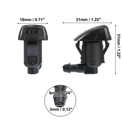 1 Pair Front Windshield Washer Nozzles for Toyota Solara (2004–2008)