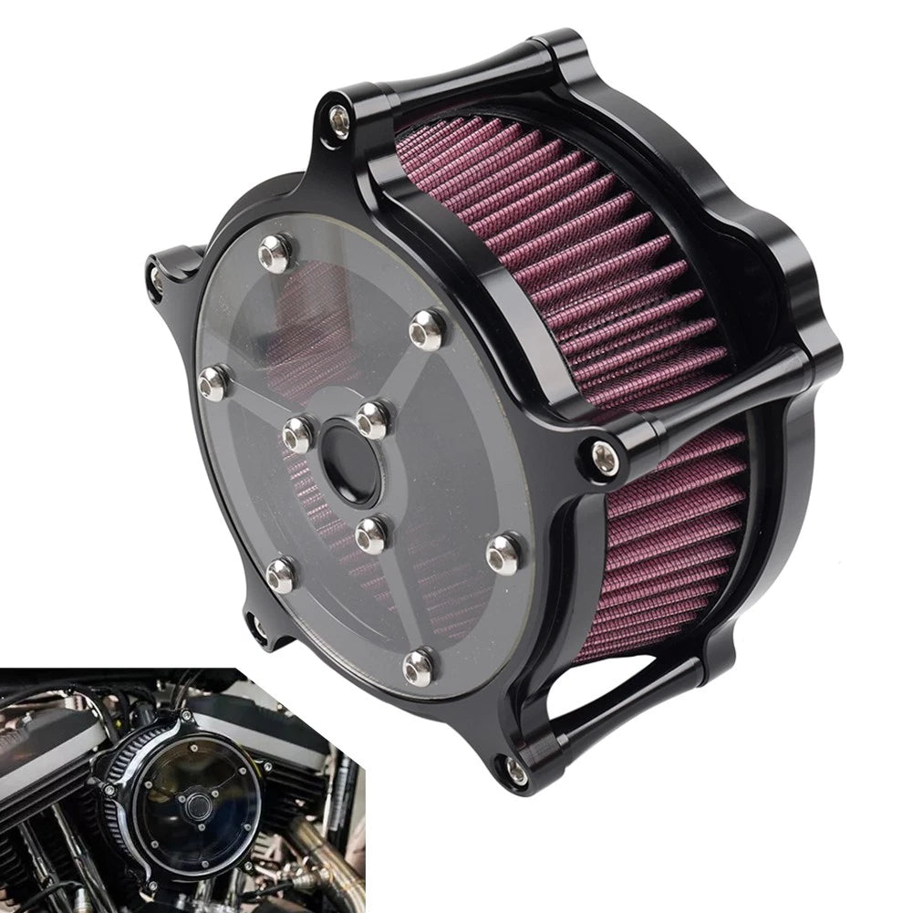 Red Air Cleaner Intake Filter Kit for Harley Sportster XL883 XL1200 (1991-2023)