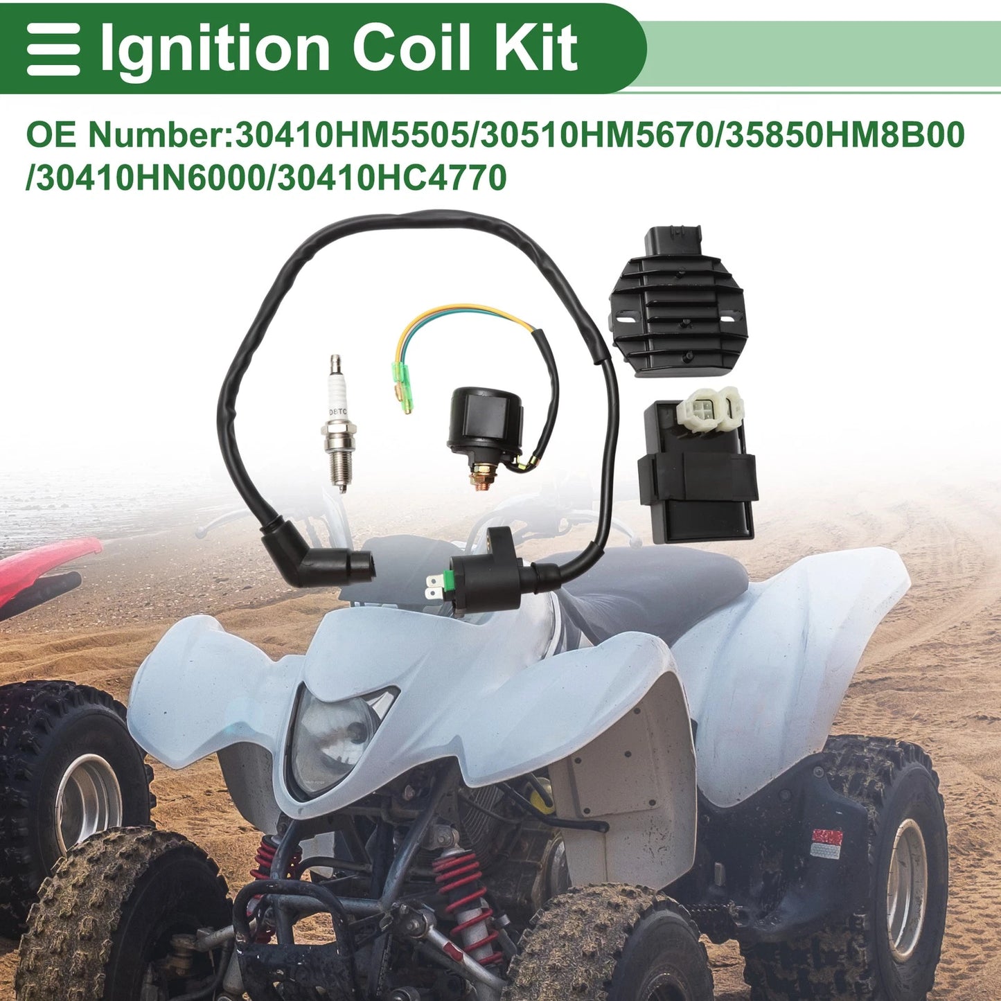 Ignition Coil for Honda TRX250X 2013-2019 (1 Set)