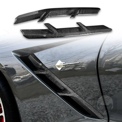Carbon Fiber Side Fender Air Vent Covers for Chevy Corvette (2014-2019)