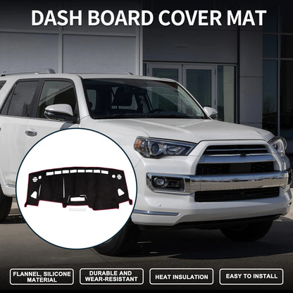Dashboard Cover Mat for Suzuki Solio MA15S (2001-2008) Black Red 1 Set
