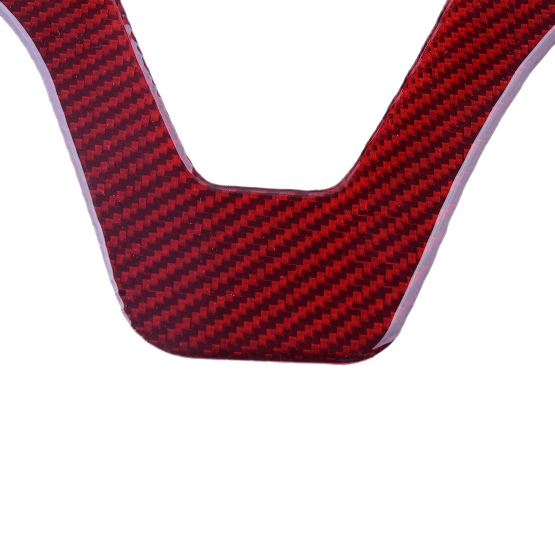 Red Carbon Fiber Steering Wheel Trim for Mercedes Benz W204 W205 (2007-2010)