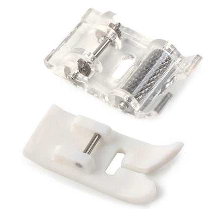 2 x Roller Presser Foot & Non-Stick Zigzag Foot for Brother Singer