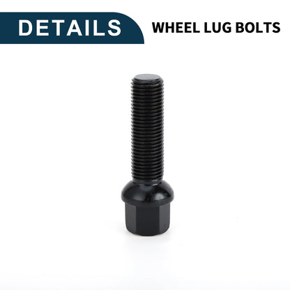 10 x M14x1.5mm Ball Seat Wheel Lug Bolts 45mm Shank for Volkswagen Porsche