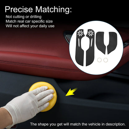 Car Door Anti Kick Pad Sticker Protector for Honda Civic (2012) - Black