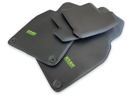 Floor Mats for Porsche Macan 2014-2021 LHD Carbon Fiber ER56 Design (2014-2021)