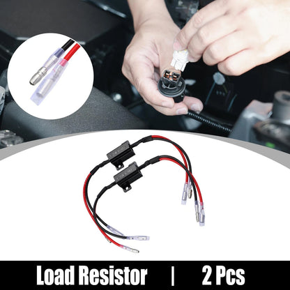 2 x DC 12V 25W 6.8 Ohm Motorcycle LED Flasher Turn Signal Indicator Adaptor