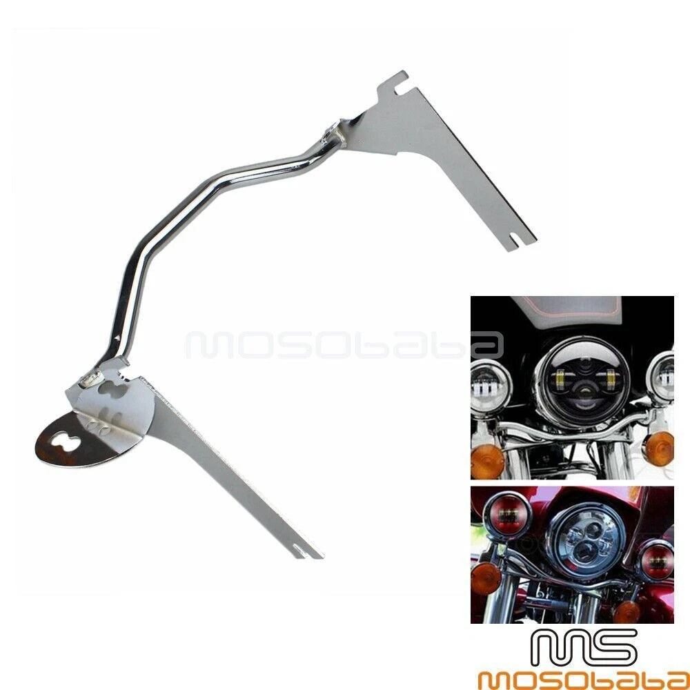 Chrome Auxiliary Lamp Bar Mount Bracket for Road King (1994-2013)
