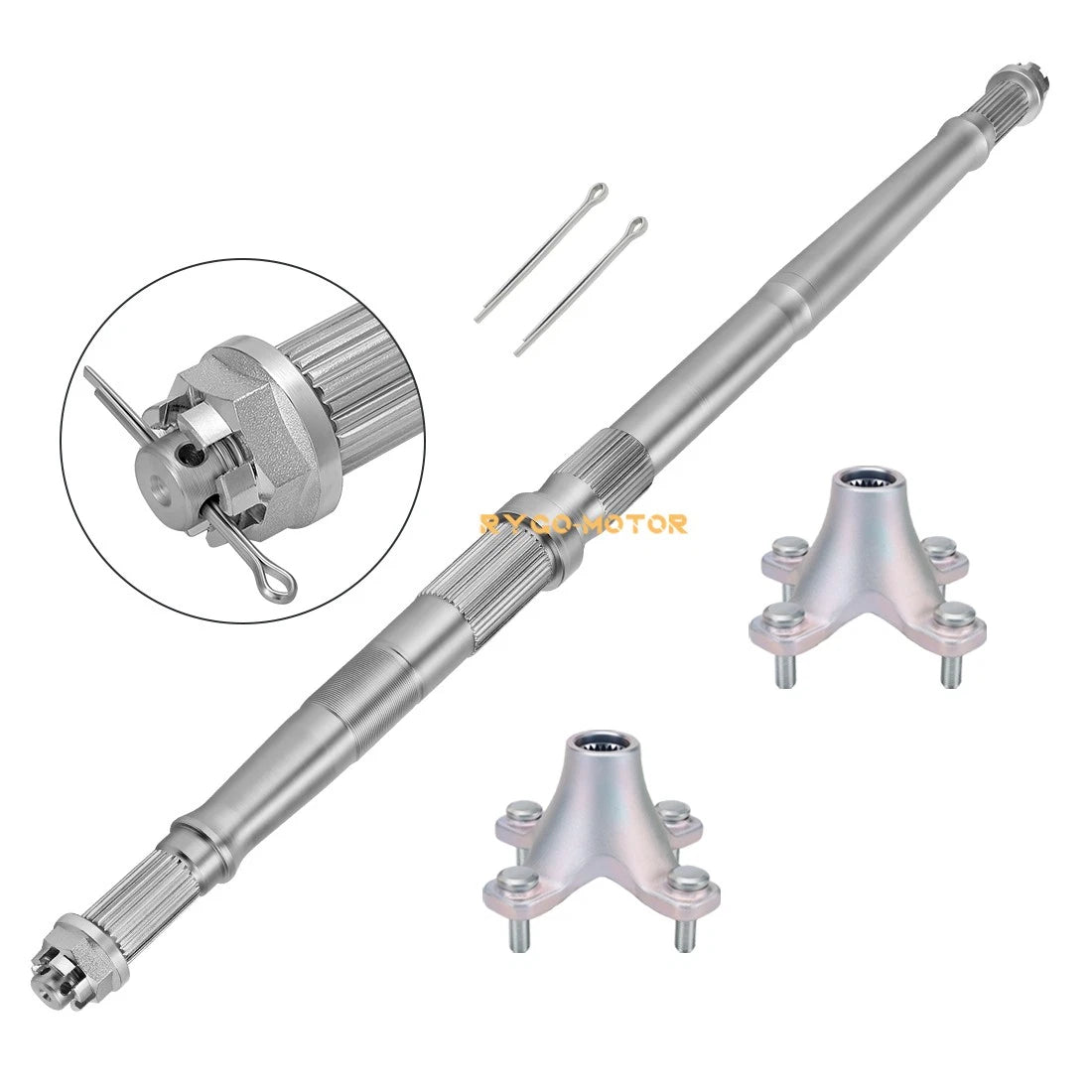 2 x Rear Wheel Axle & Hubs for Honda TRX250X/TRX250EX (2017–2020, 2001–2008)