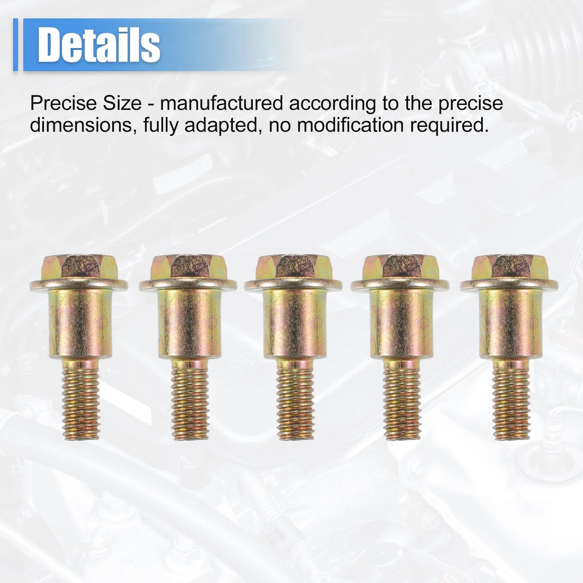 5 x M6x1.00 Valve Cover Bolts for Honda Acura
