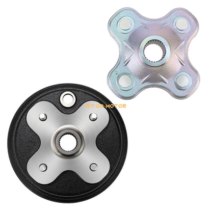 Rear Wheel Axle Hub & Brake Drum for Yamaha Timberwolf 250 YFB250 (1992–1993)
