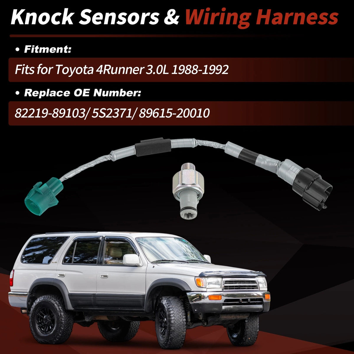 Knock Sensors  Wiring Harness for Toyota 4Runner (1988-1992)
