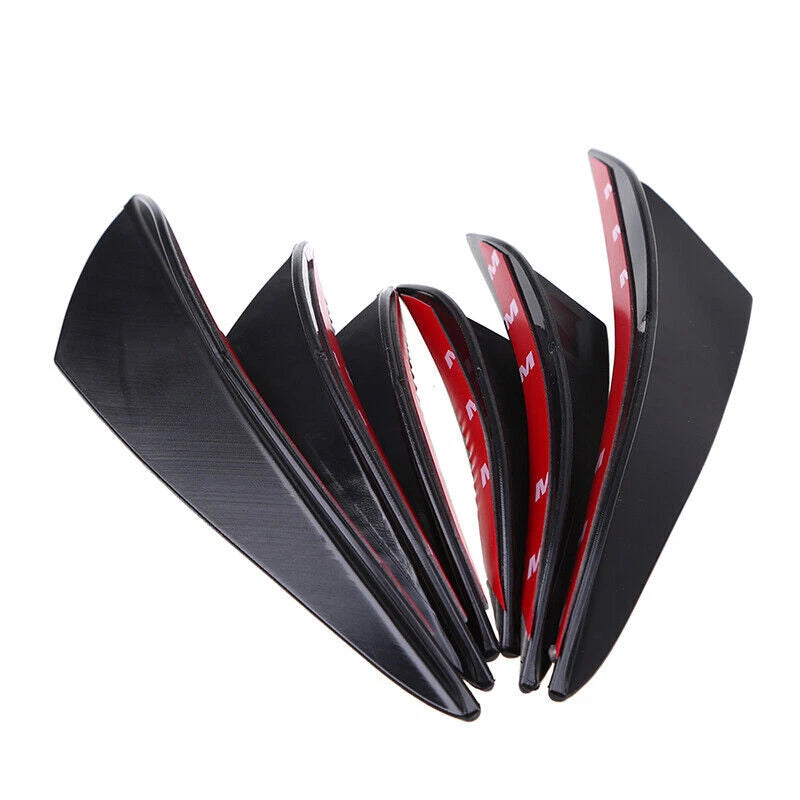 6Pcs Gloss Black Front Bumper Lip Splitter Fins for Car