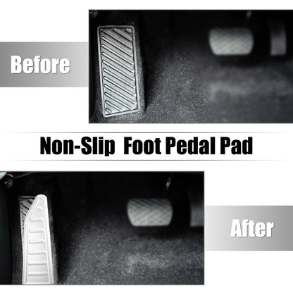 Car Foot Rest Pedal Pad Cover for Jeep Renegade (2015-2020) Silver Tone