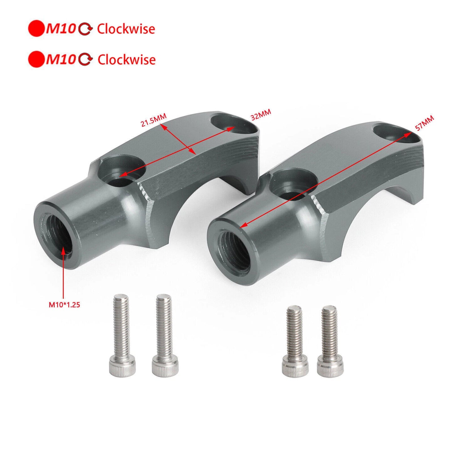 2 x Clamp Block Mounting Brake Master Cylinder for Ducati E