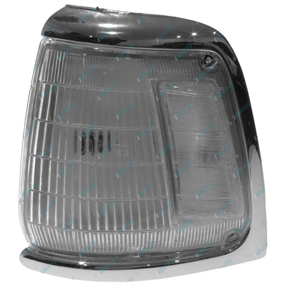 LH Chrome Corner Light W/ Clear Hump for Toyota Hilux LN85 RN85 4cyl 2.4L 91-97