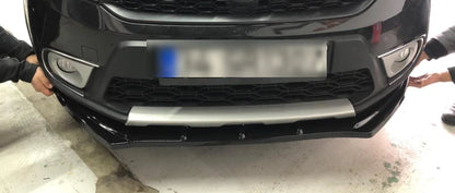 Front Bumper Lip Splitter Spoiler for Dacia Sandero (2013-2023) 3 Pcs