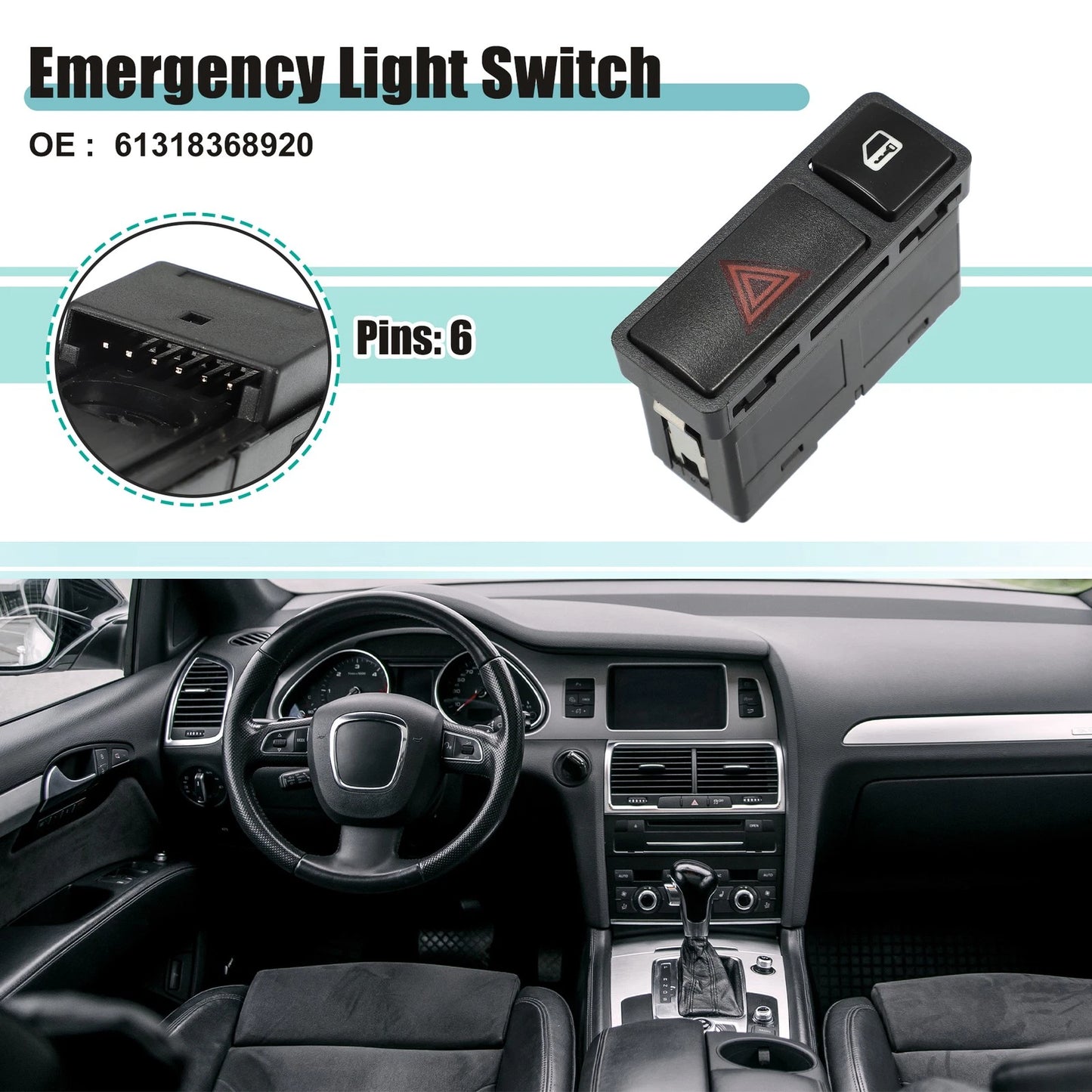Emergency Light Warning Light Switch for BMW 323Ci (2000-2006)