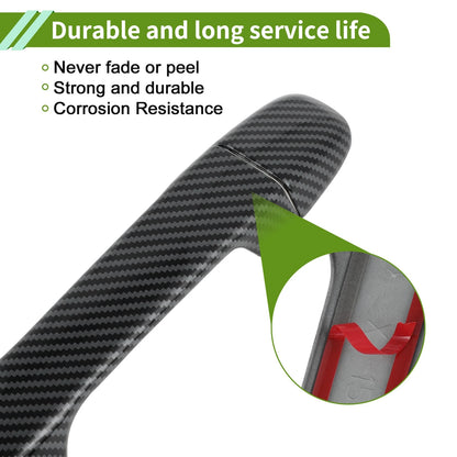 Carbon Fiber Black Exterior Door Handle Cover Trim for Toyota Alphard (2015-2021)