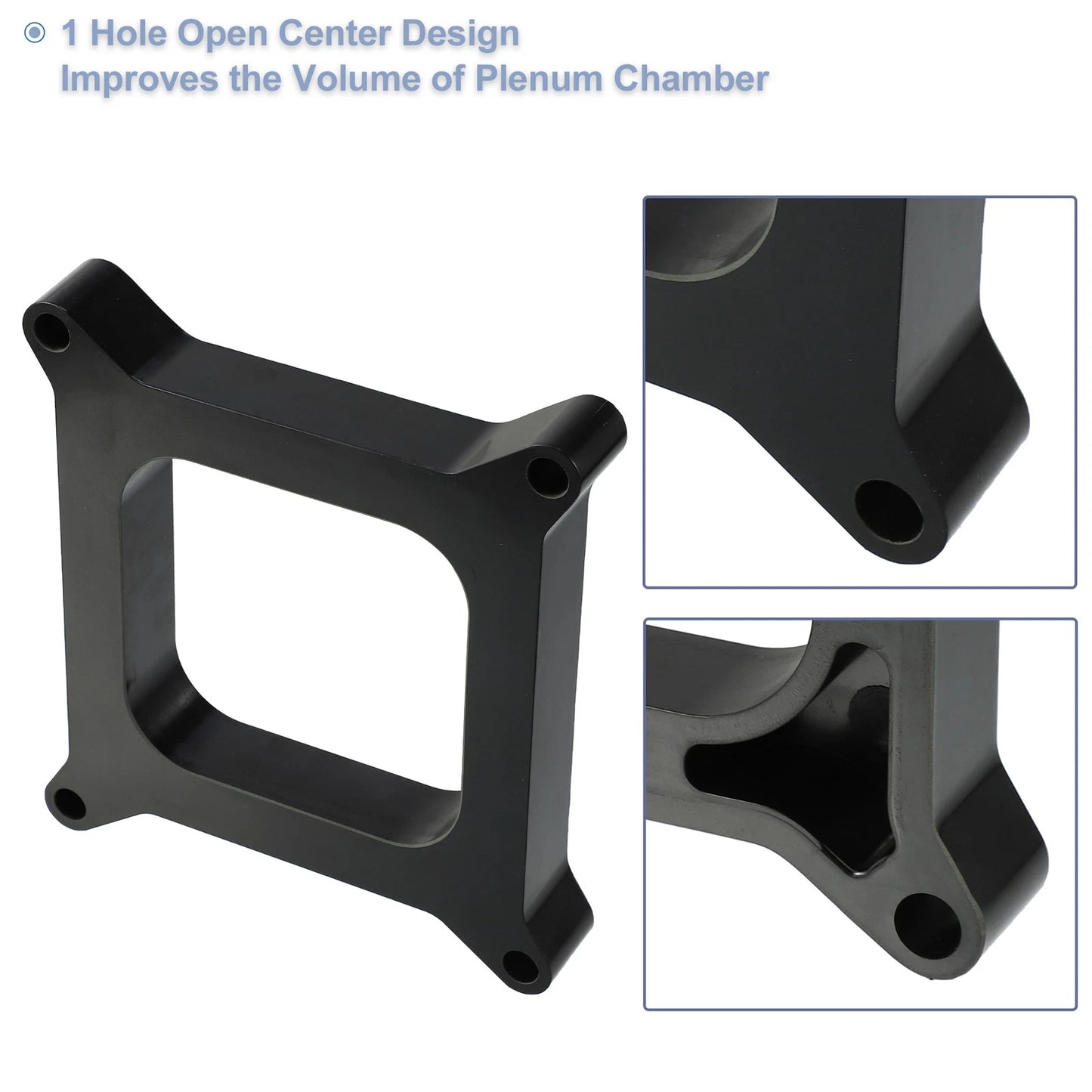 1" Tall Open Phenolic Carb Spacers for Chevy, Ford