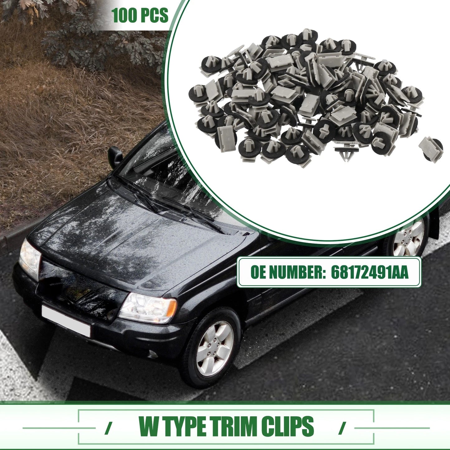 Trim Clips for Jeep Grand Cherokee 2012-2021 - 100 Pcs