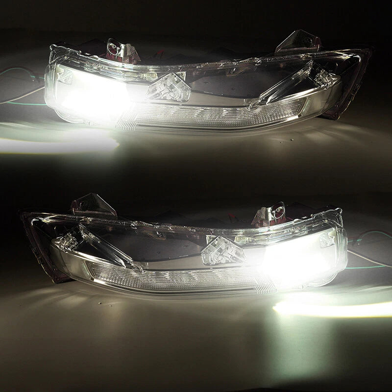 LED DRL Fog Lights for 2018-2023 Ford Mustang Clear Bumper Turn Signal Lamps 2 x