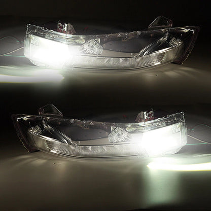 LED DRL Fog Lights for 2018-2023 Ford Mustang Clear Bumper Turn Signal Lamps 2 x