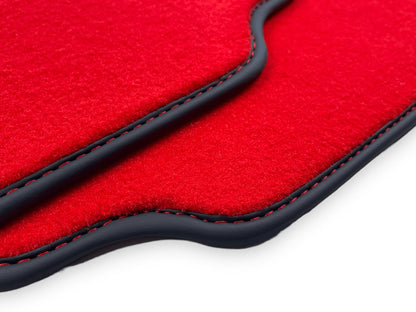 Red Floor Mats for Ferrari F430 Carpet with Alcantara Leather (2004-2009)