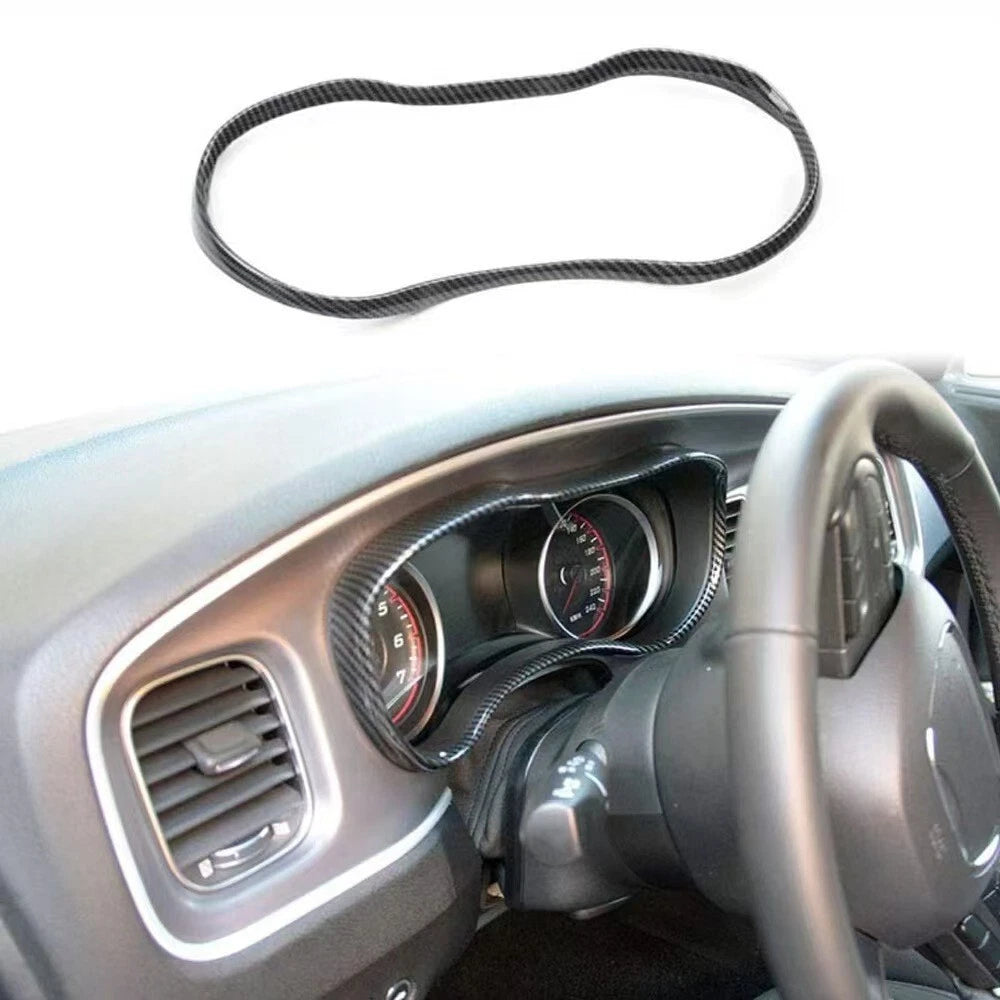 ABS Carbon Fiber Dashboard Panel Lid Cover Trim for Dodge Charger (2016-2021)