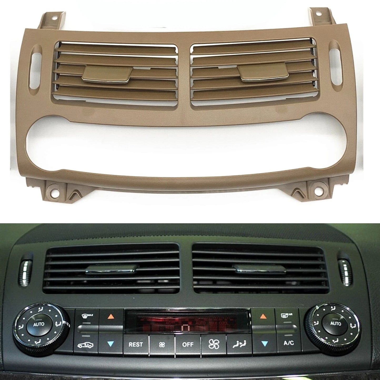 A/C Air Vent Grille Panel for Benz E Class W211 (2003-2008) Dark Yellow