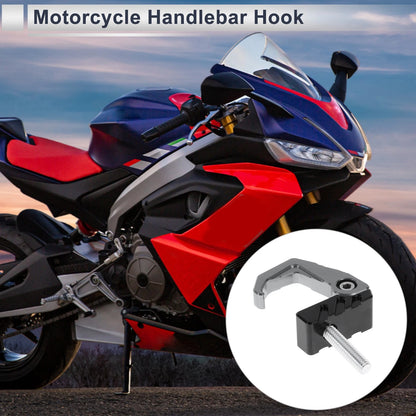 Square Fingerprint Motorcycle Hanging Hook 42mm Titanium Black for Make Model