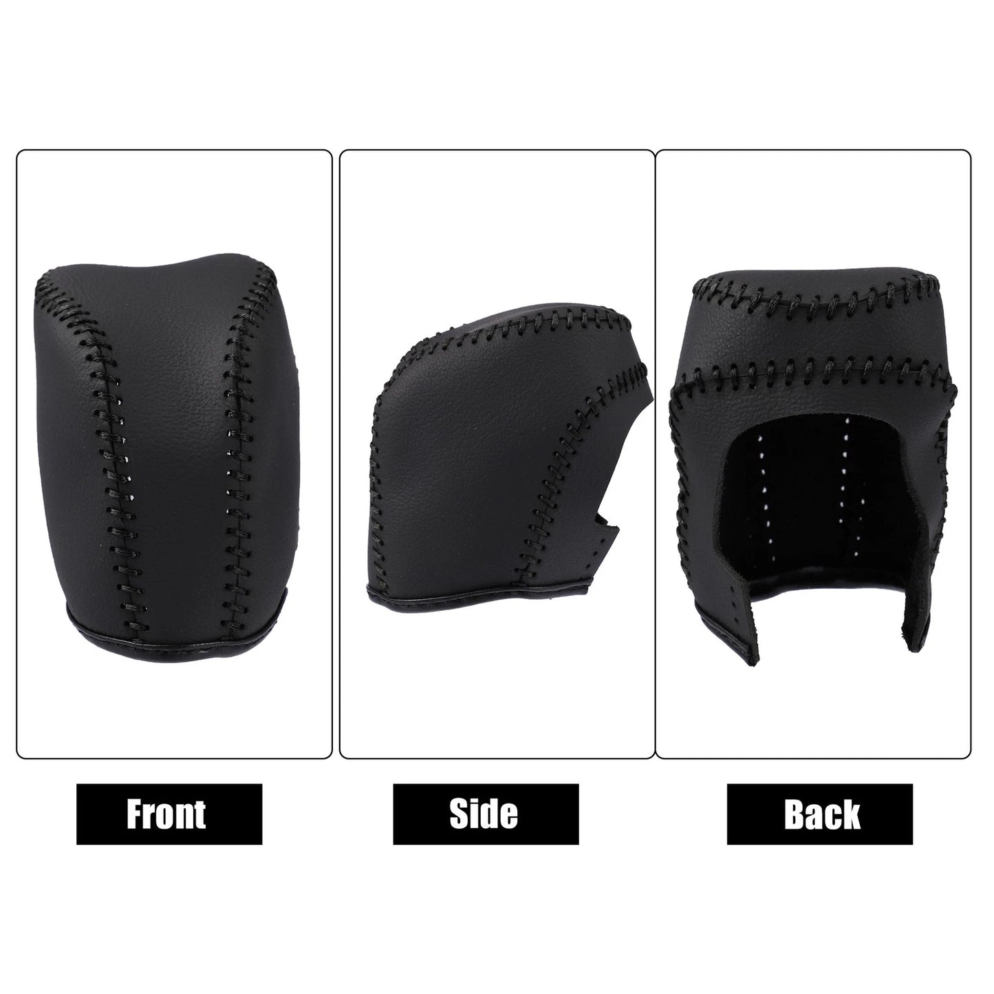 Black Faux Leather Gear Shift Knob Cover for Toyota Corolla (2014-2023)