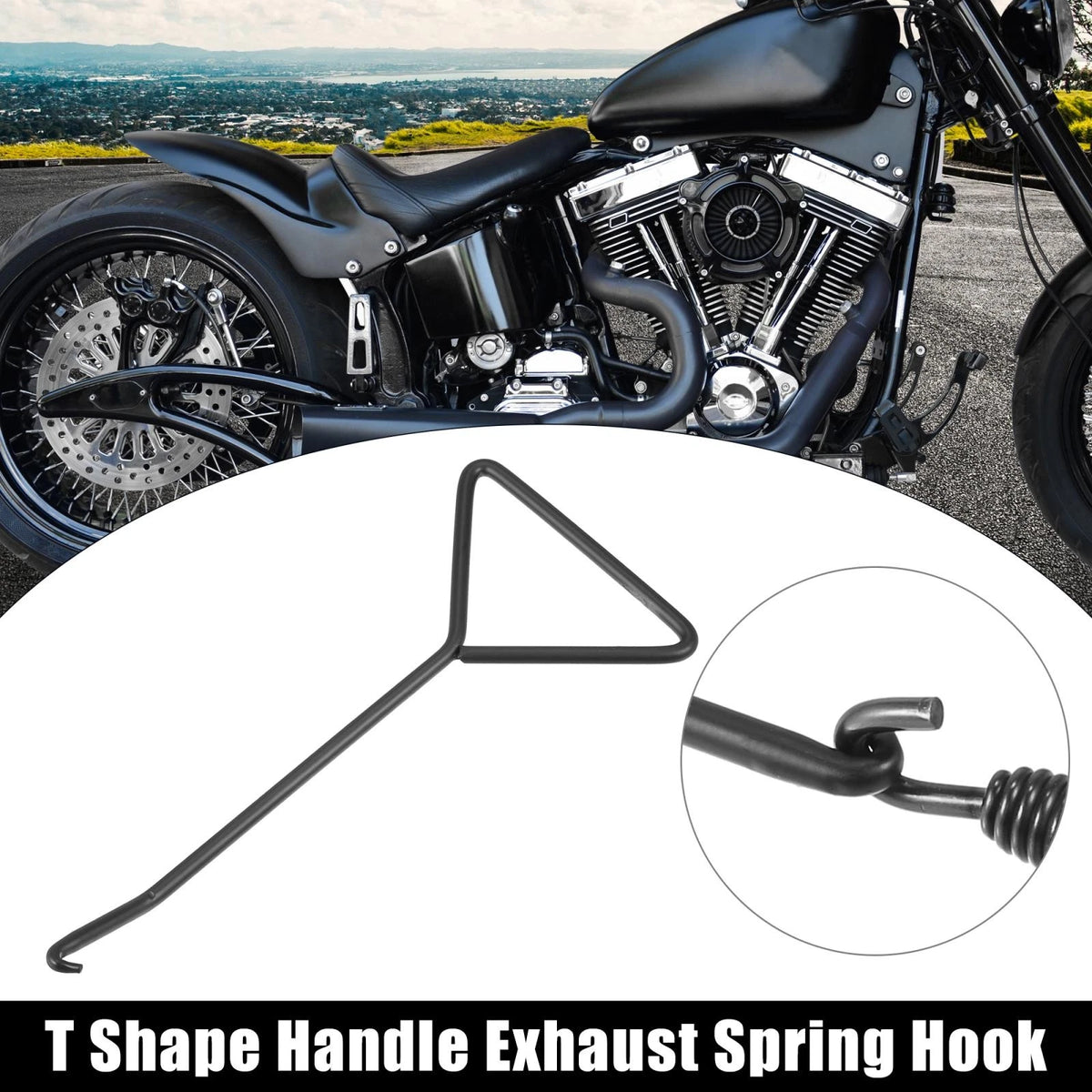 Exhaust Spring Hook Puller Tool T Handle 1 Pcs for Motorcycles