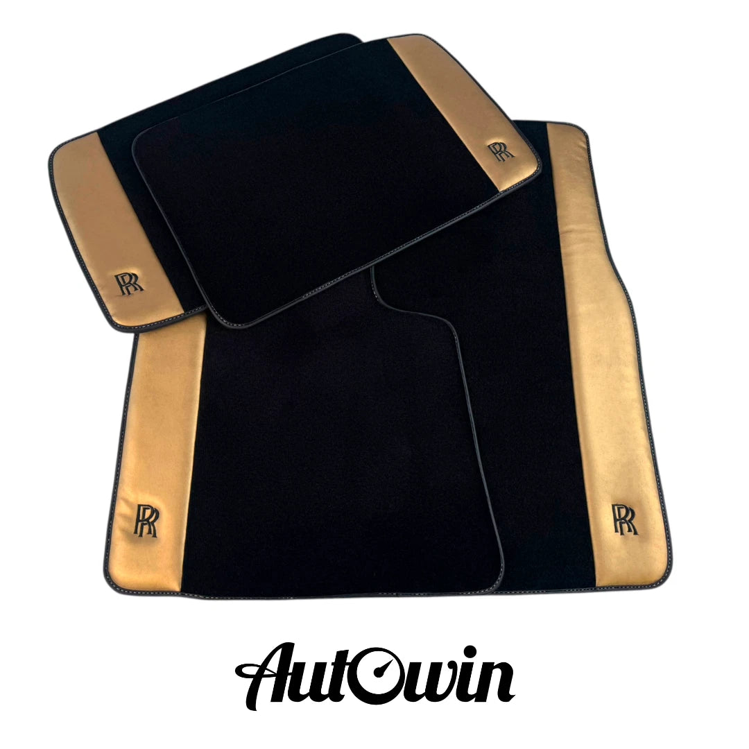 AutoWin Floor Mats for Rolls Royce Ghost Series I (2010-2024) Gold Leather