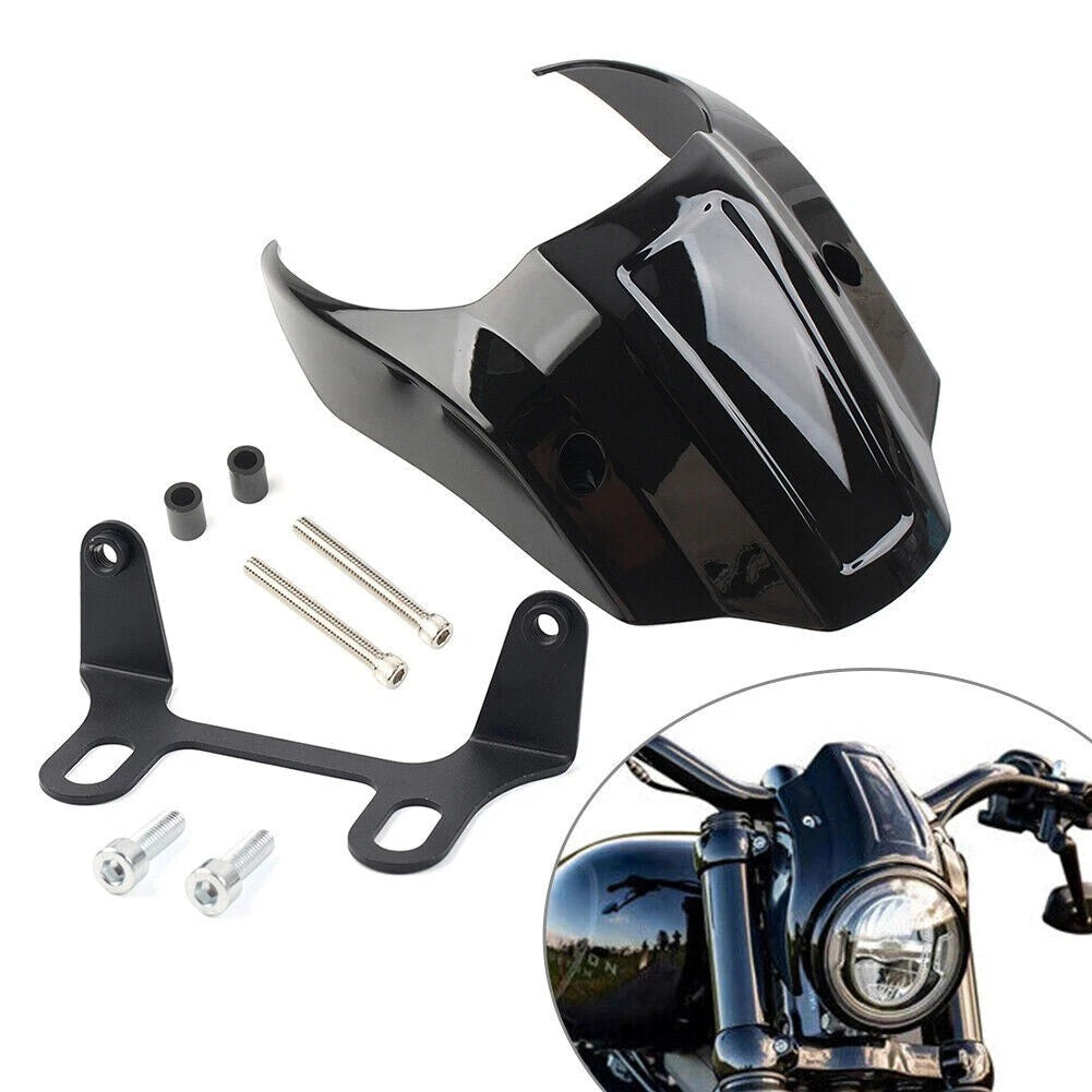 ABS Gloss Black Headlight Fairing Cover for Harley Softail Breakout (2018-2022)