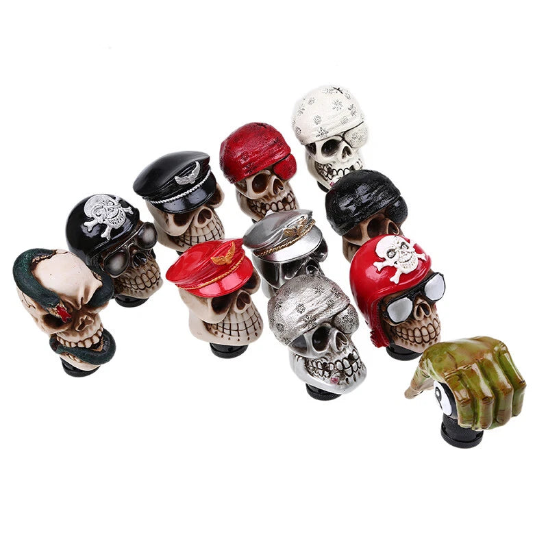 Black Skull Gear Shift Knob for Universal Cars (Fits Most Models)