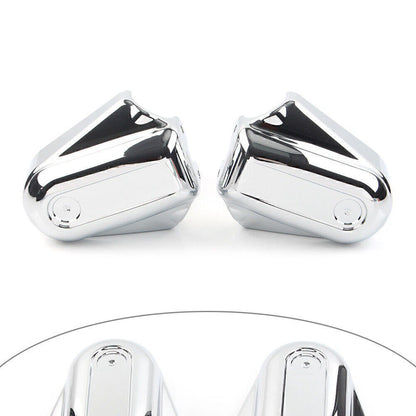 2 x Rear Axle Cover Swingarm Caps for Harley Softail (2008-2017) Black/Chrome