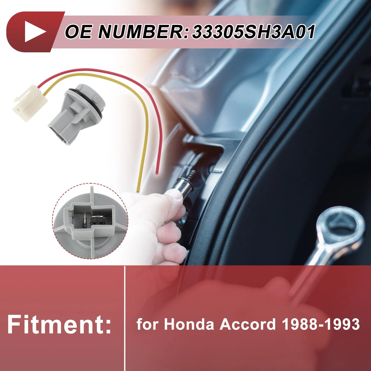 Turn Signal Light Socket Wiring for Honda Accord (1988-1993)