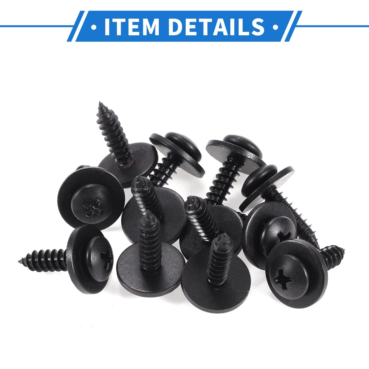 1 Car Fender Liner Splash Shield Bumper Cover Screws for Honda Accord (06-07)