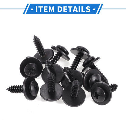 1 Car Fender Liner Splash Shield Bumper Cover Screws for Honda Accord (06-07)