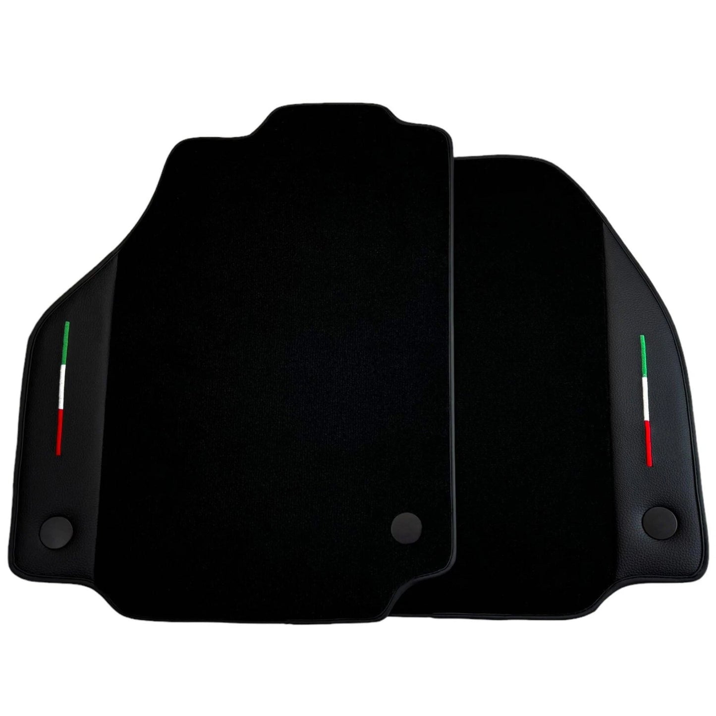 Black Floor Mats for Ferrari 488 GTB (2015-2022) - AutoWin Brand, Leather