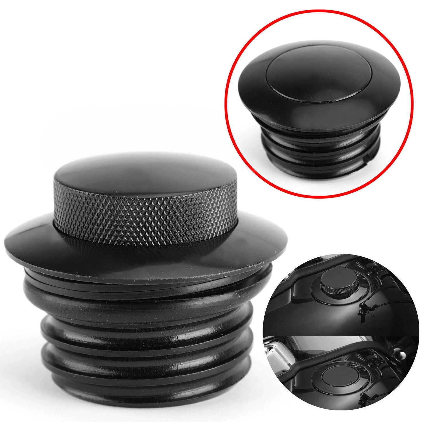 Aluminum Pop Up Fuel Cap for Harley Sportster Dyna Softail (1982-2010)